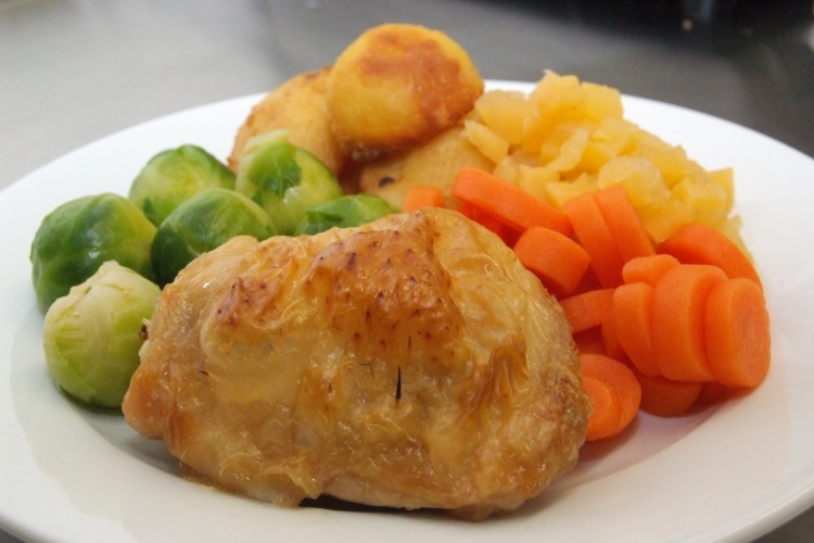 Roast Chicken with Fresh Vegetables